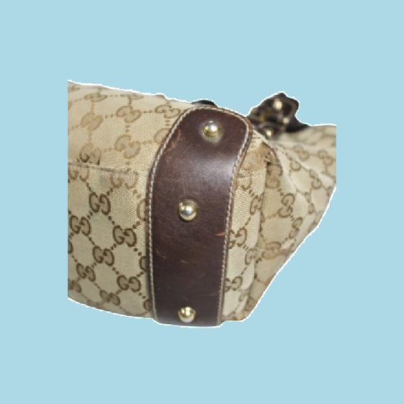 GUCCI Sukey Tote Handbag Bag Purse Guccissima Logo Italy Monogram Vintage Braid - Picture 9 of 12